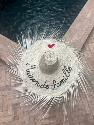 Decoratieve palmblad hoed - Maison de famille