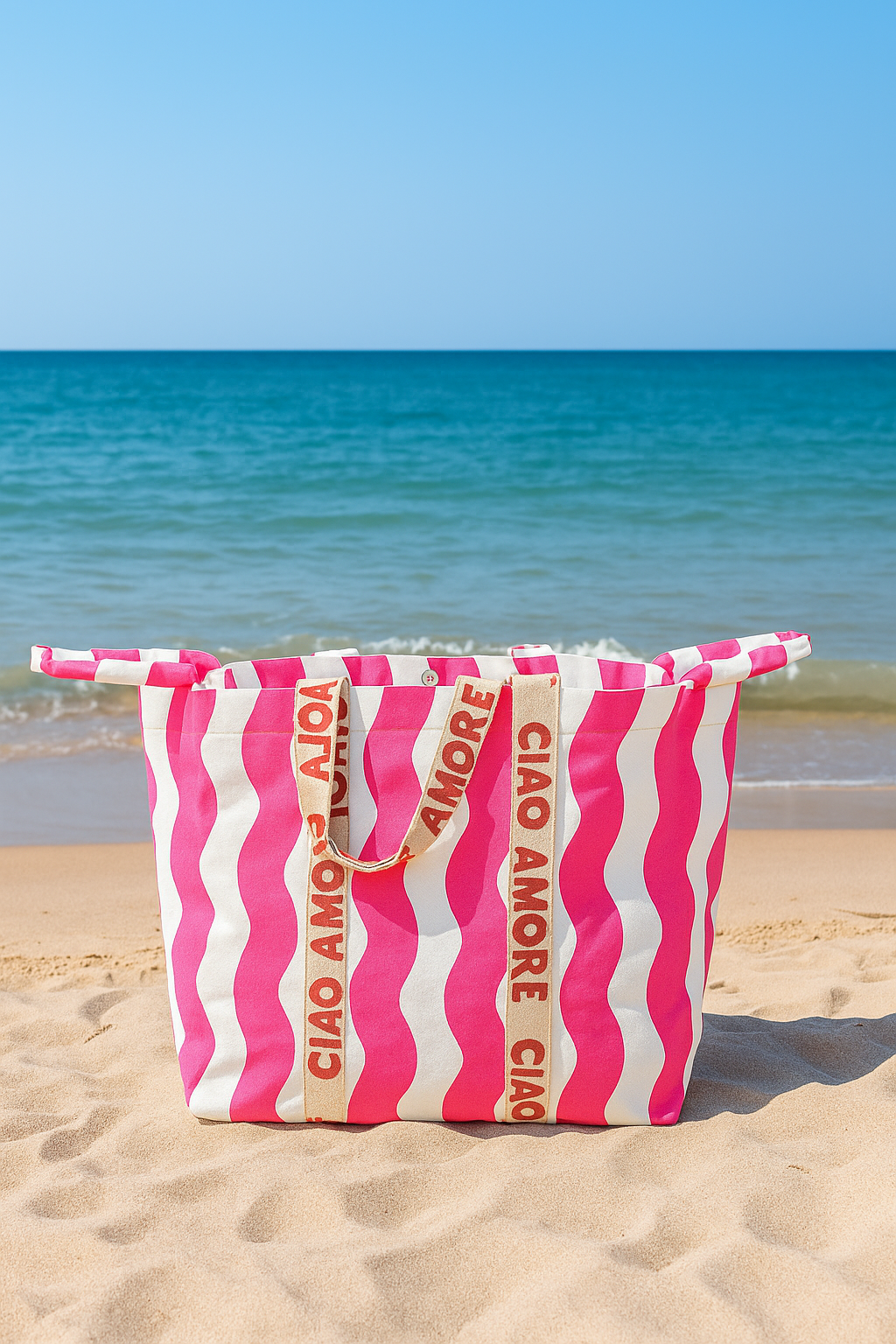 Beach shopper - roze
