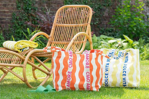 Beach shopper - roze