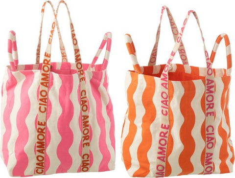 Beach shopper - roze