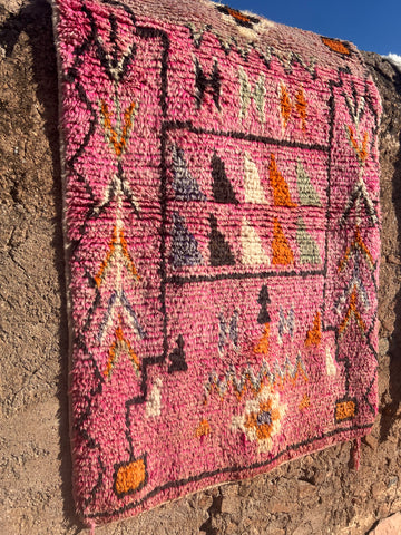 Pink beni ourain tapijt
