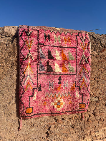 Pink beni ourain tapijt
